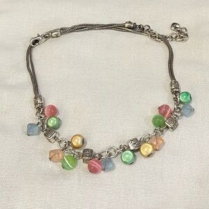 Brighton Pink and Green Charm Necklace and bracelet